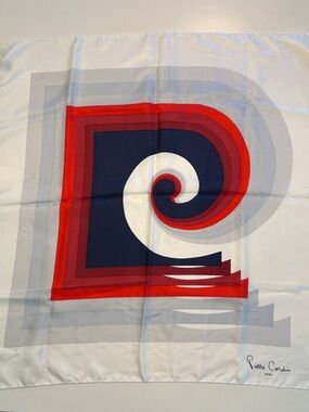 Vintage Silk Pierre Cardin Geometric Mod  Silk Scarf